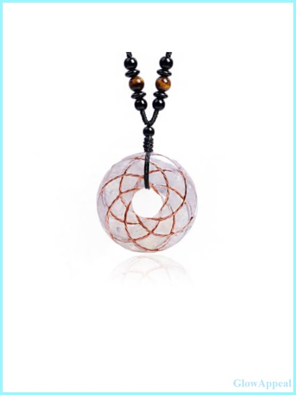 Opal Crystal Chip Orgone Pendant Necklace with Rodin Coil Adjustable